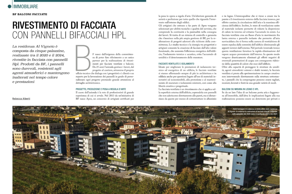 Immagine per Rivista Condominio – Facciate in HPL Residenza al Vigneto - 2